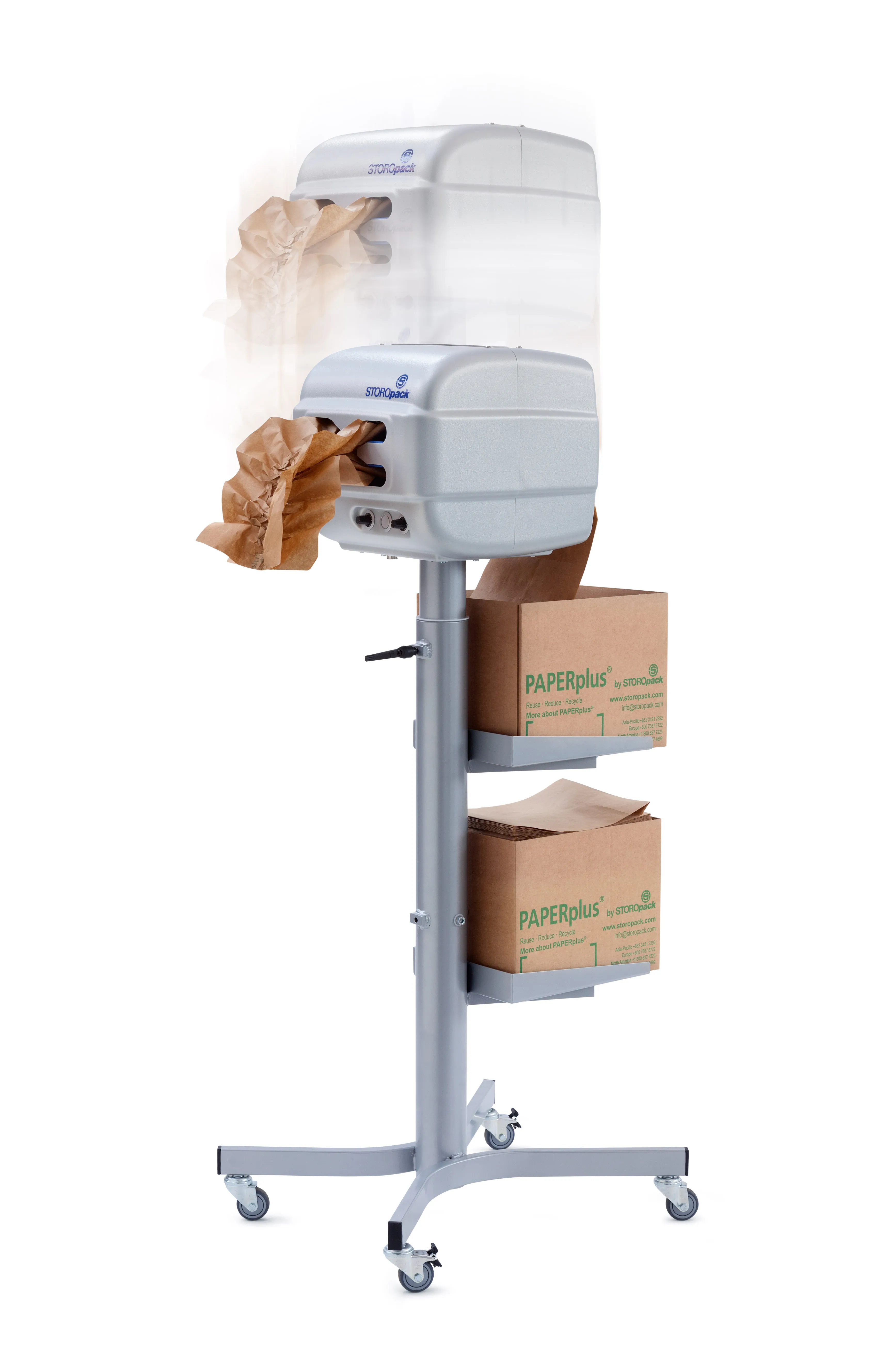 1_PAPERplus_Papillon_Papierpolstermaschine_Geraet_Hoehenverstellbar