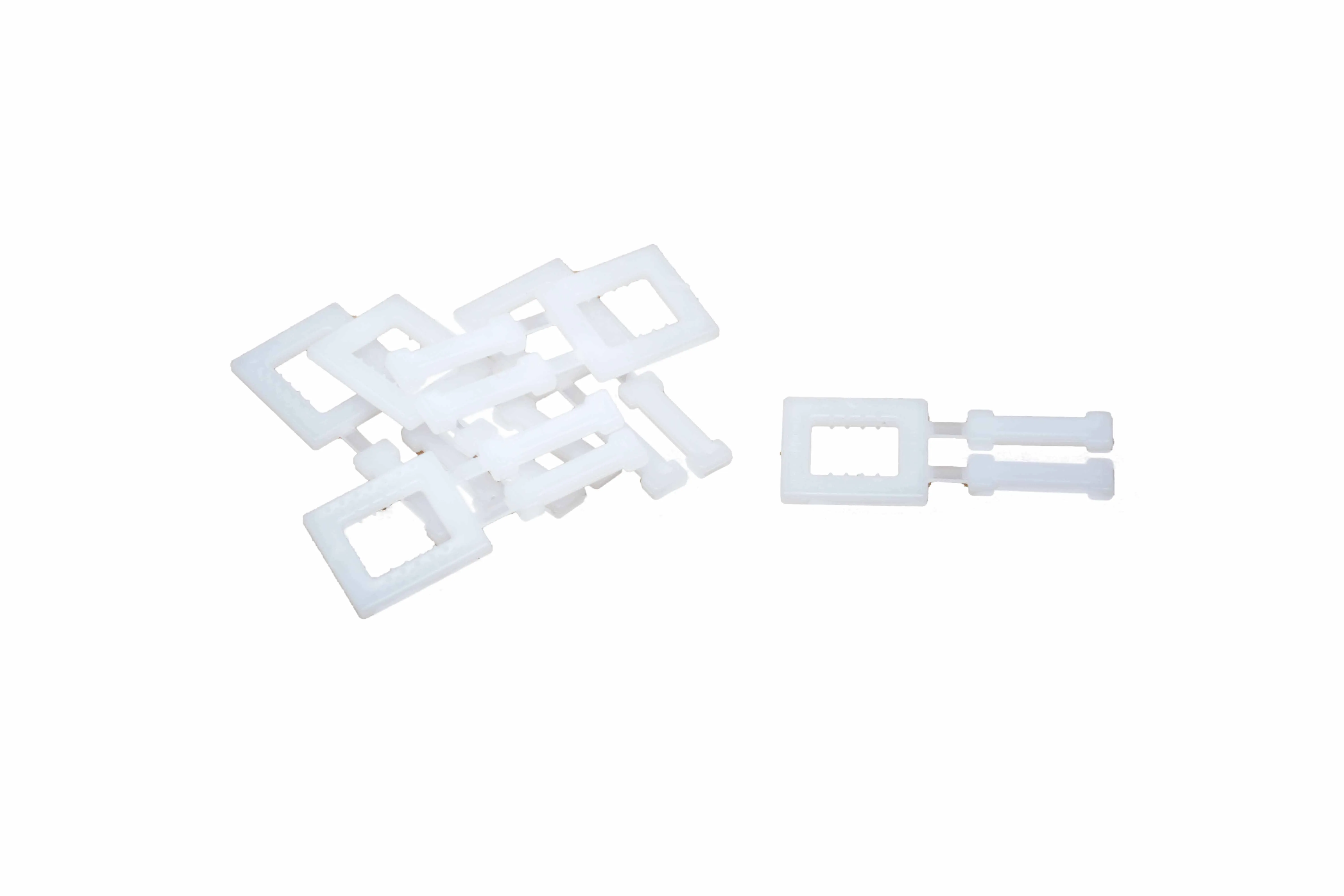 Kunststoffschnallen, 16 mm, transparent